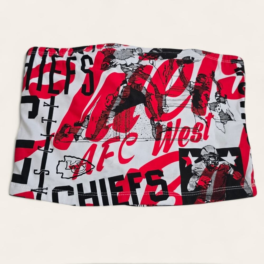 Forever 21 X NFL NWT Red And White Kansas City Chiefs Tube Top M